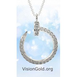 Infinity Nail Pendant Necklace 0855L