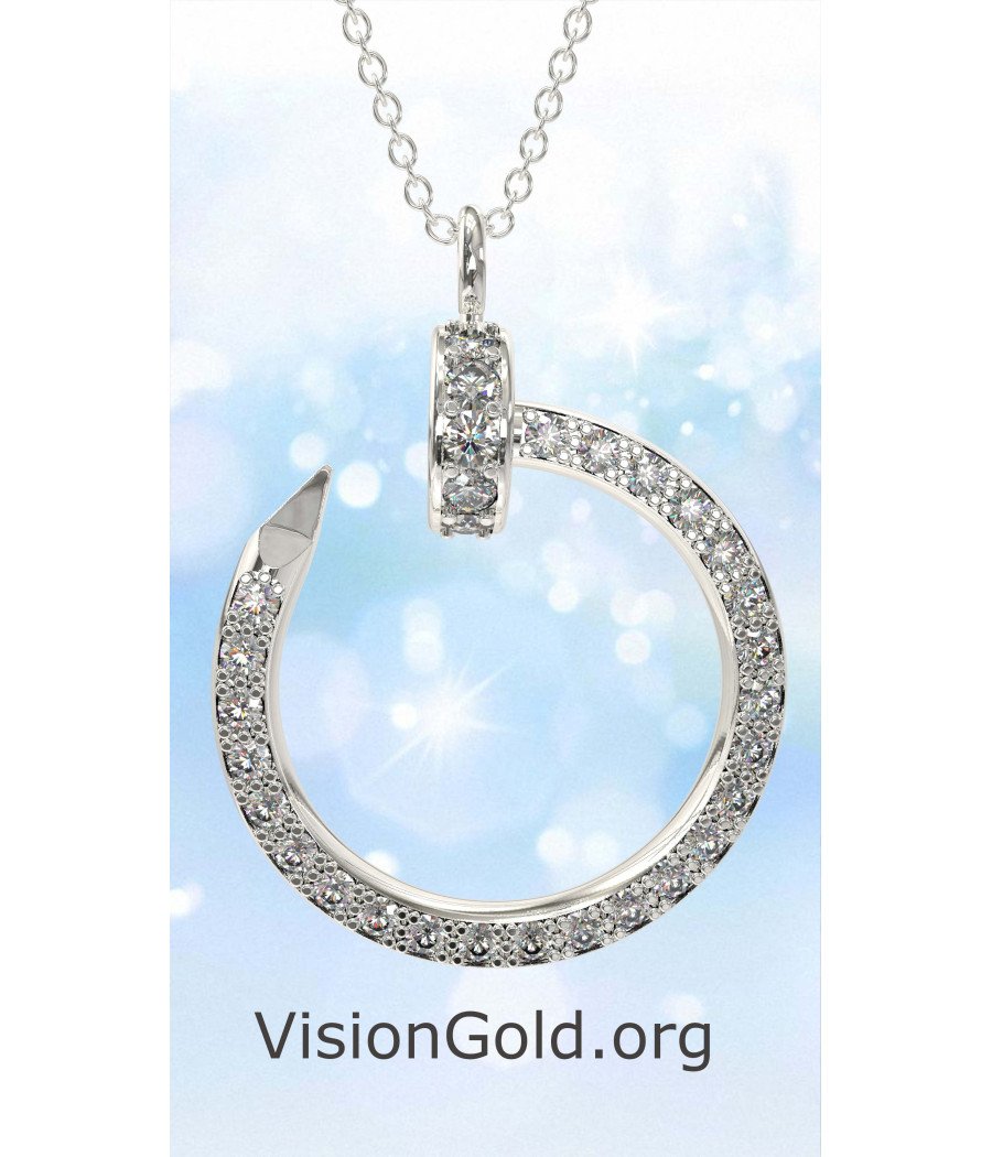 Infinity Nail Pendant Necklace 0855L