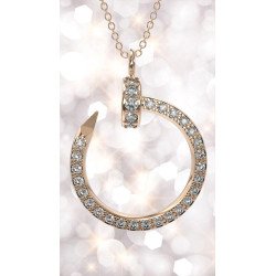 Nail Pendant Necklace Rose Gold 0855R