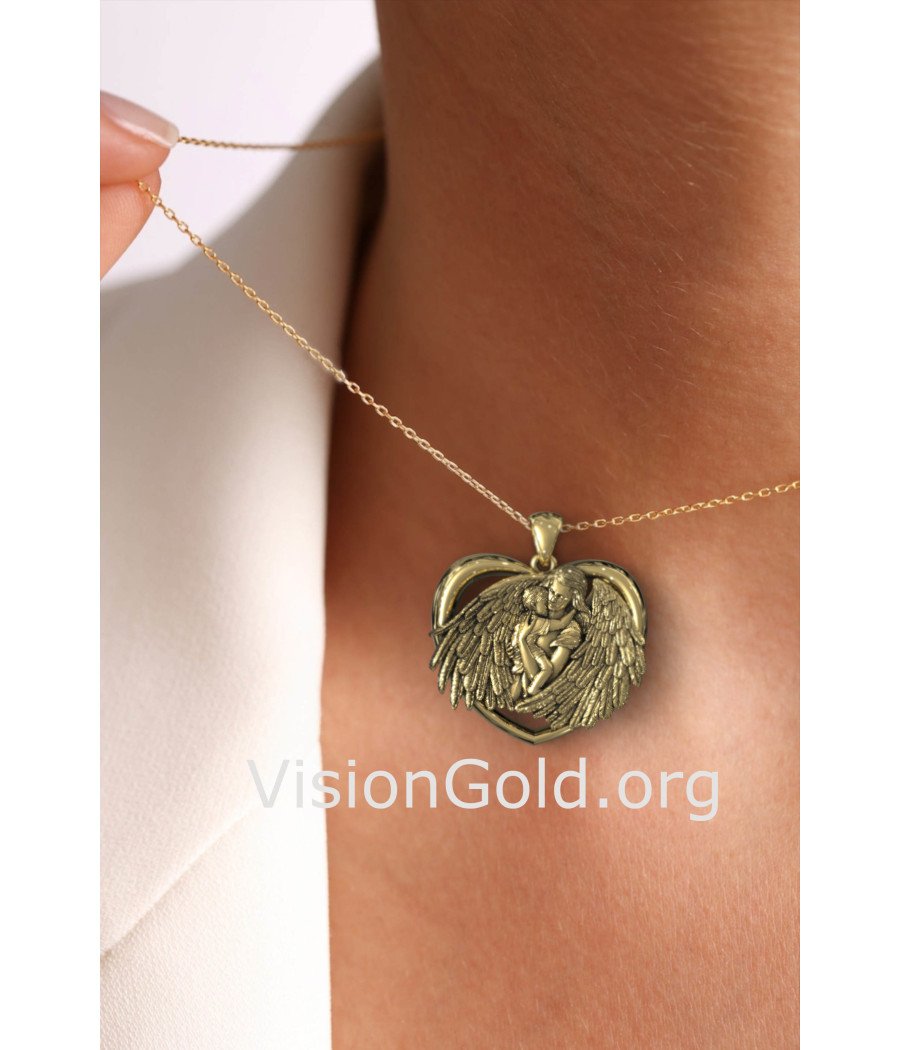 New Mom Gift Mom and Child Pendant Necklace