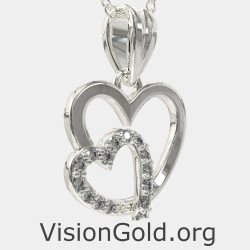 Passionate Intertwined Heart Necklace 0517L