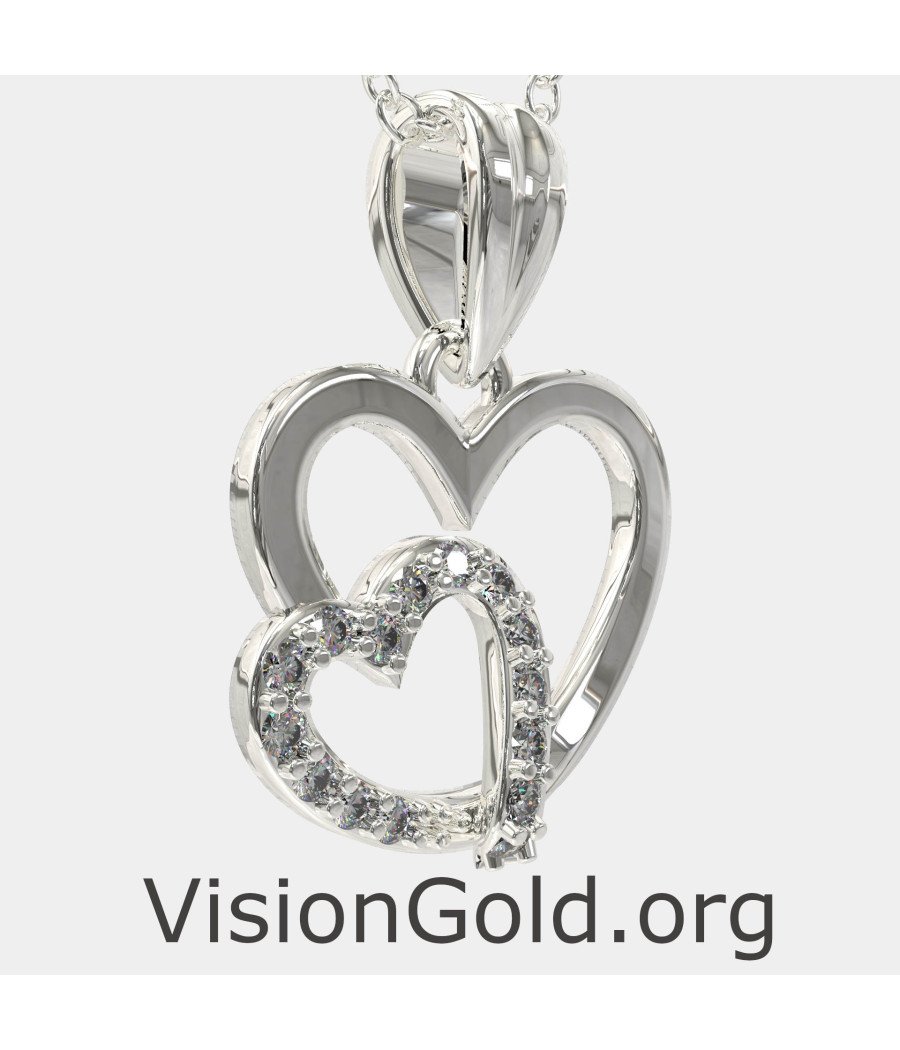 Passionate Intertwined Heart Necklace 0517L