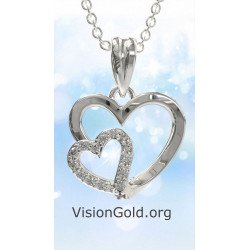 Passionate Intertwined Heart Necklace 0517L