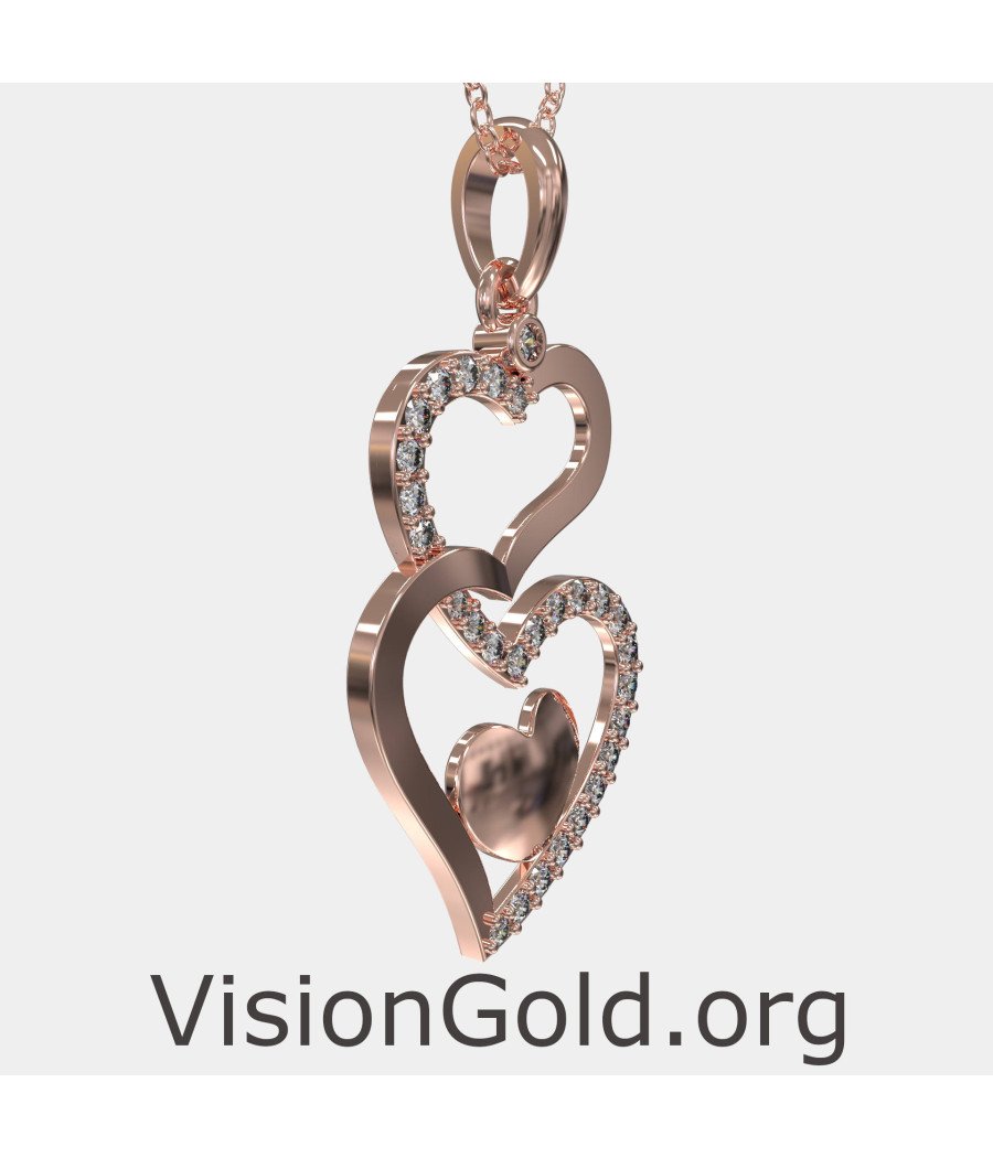 Love Two Heart Pendant 0594R