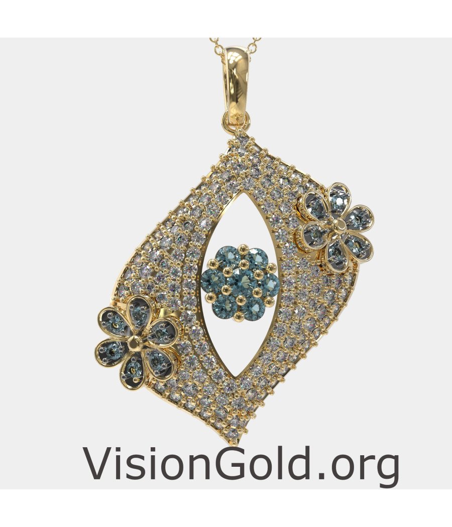 Luxury Evil Eye Pendant Necklace 0600K