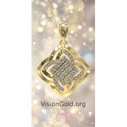 14K Gold Kreuz Halskette 0614K