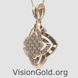 Premium Rose Gold Cross Pendant 0614R