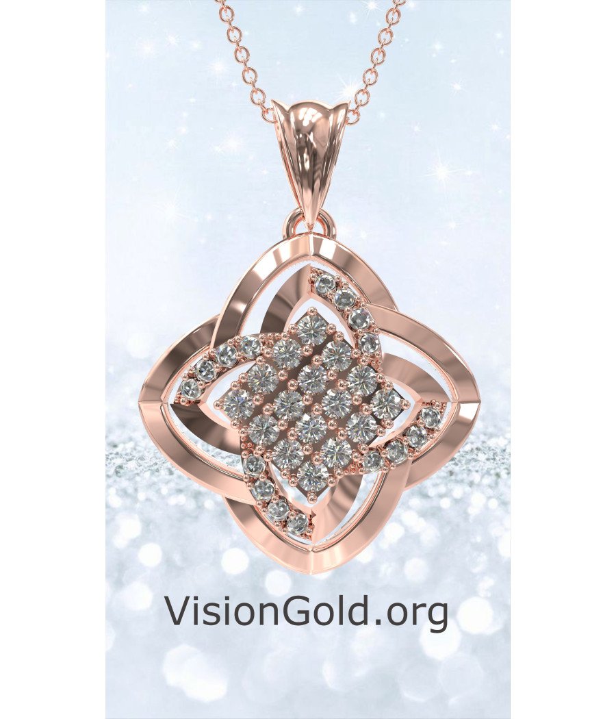 Premium Rose Gold Cross Pendant 0614R