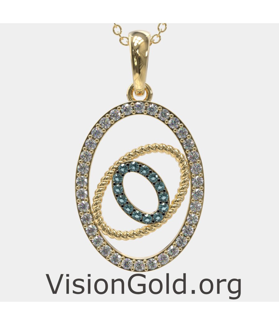 Gold Evil Eye Necklace 0588K