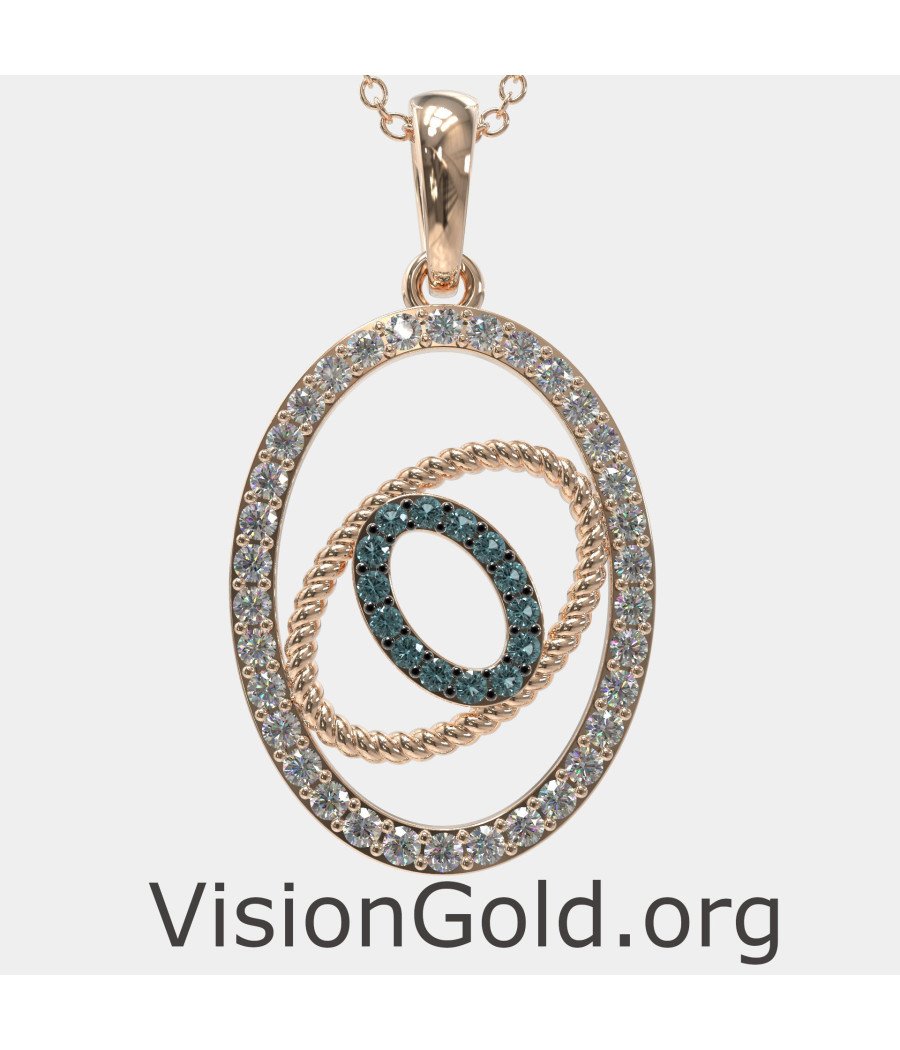 Elegant Greek Evil Eye Necklace Pendant 0588R