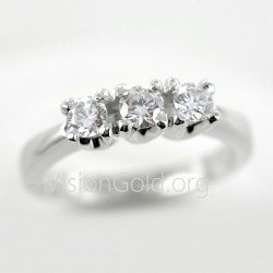 Anillo seriere oro blanco 0,90 ct