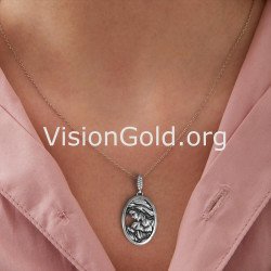 Lovely Baby and Mom Pendant Necklace 0642L