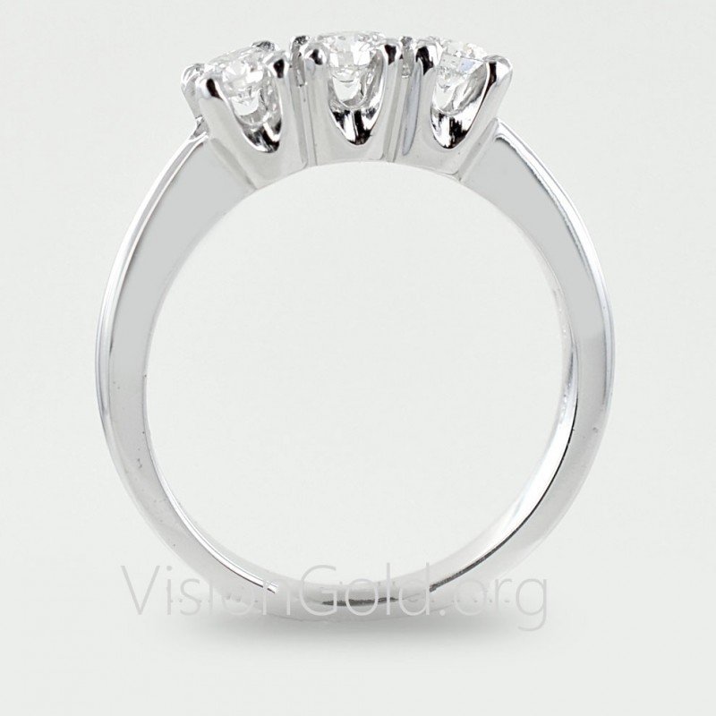 Anillo seriere oro blanco 0,90 ct