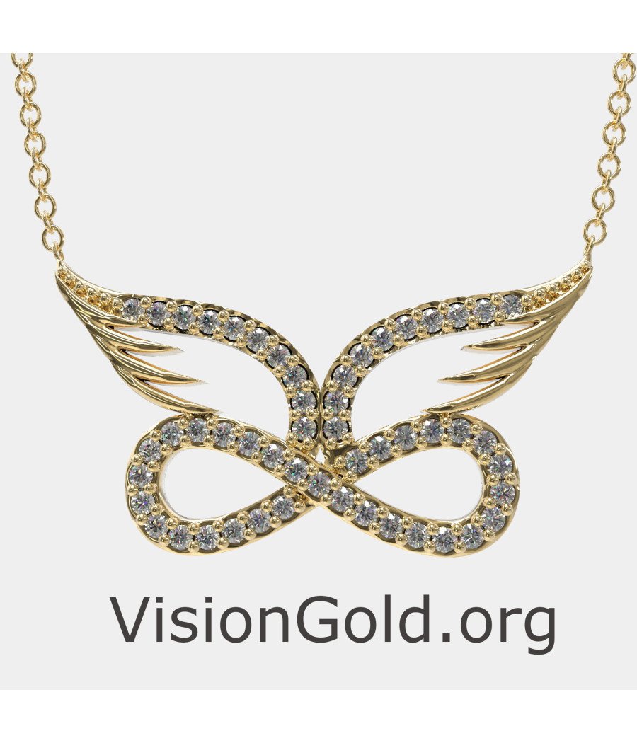 Angel Wing & Infinity Necklace 0697K