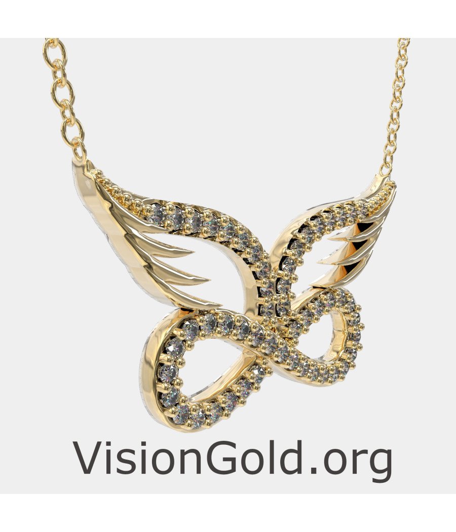 Angel Wing & Infinity Necklace 0697K