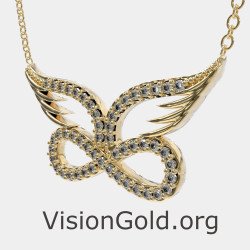 Angel Wing & Infinity Necklace 0697K