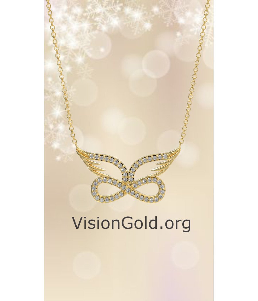 Angel Wing & Infinity Necklace 0697K