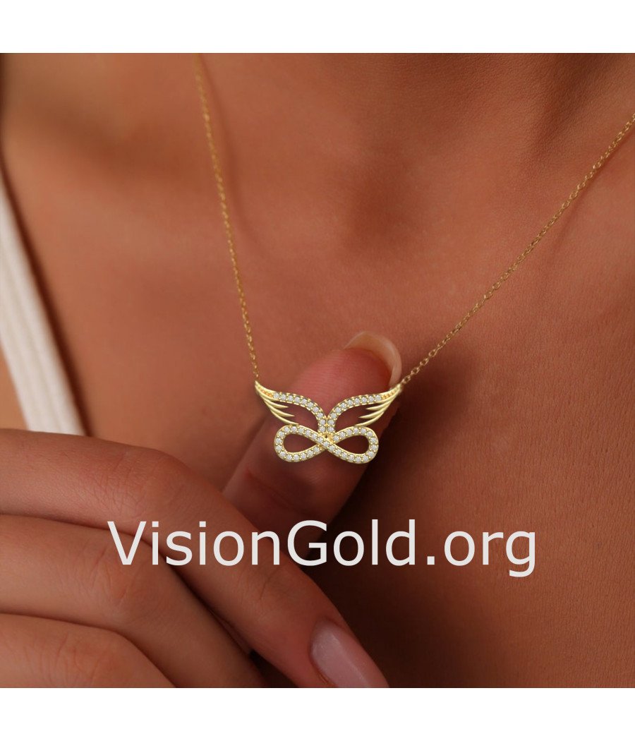 Angel Wing & Infinity Necklace 0697K