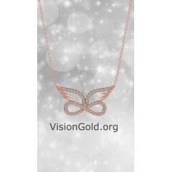 Angel Wing and Infinity Necklace - Eternity Pendant 0697R