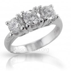 Διαμαντένιο λευκόχρυσο δαχτυλίδι 0,90ct