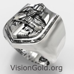 Signet Crusader Knight Ring 0876