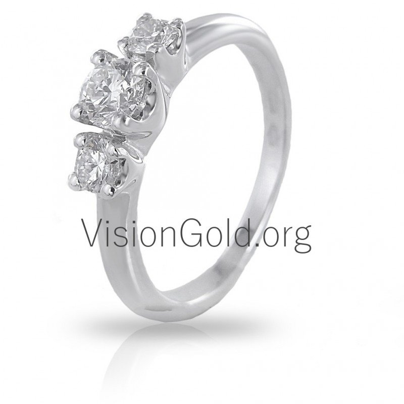 Λευκόχρυσο δαχτυλίδι με διαμάντια