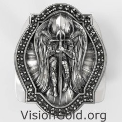 Saint Michael Christian Signet Ring 0880