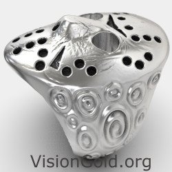 Jason Voorhees Friday The 13Th Silver Ring 0885