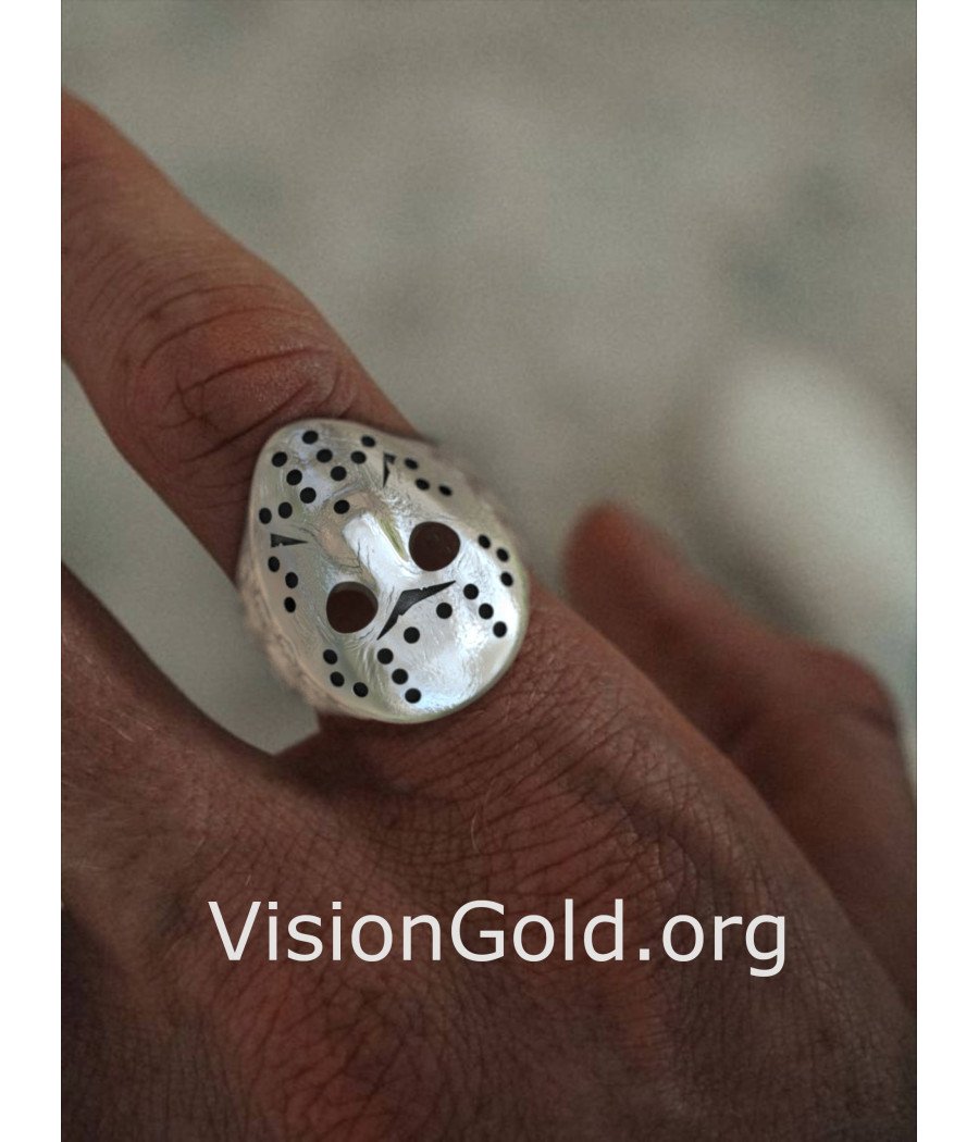 Jason Voorhees Friday The 13Th Silver Ring 0885