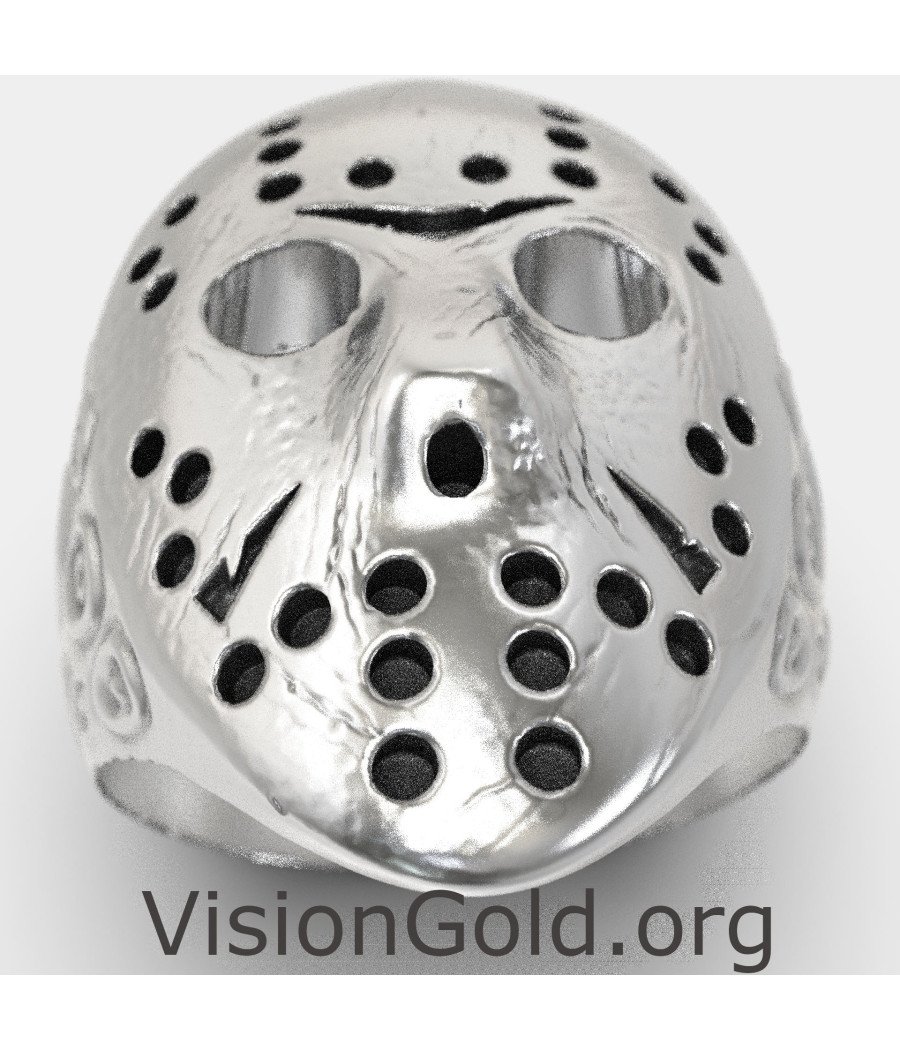 Jason Voorhees Friday The 13Th Silver Ring 0885