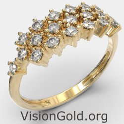 Изящное женское кольцо "Вечность" из 14-каратного золота 1352K