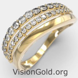 Yellow Gold Multi-Band Fashion Ring 1295K