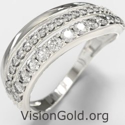 Elegant Multi-Band Ring 1295L