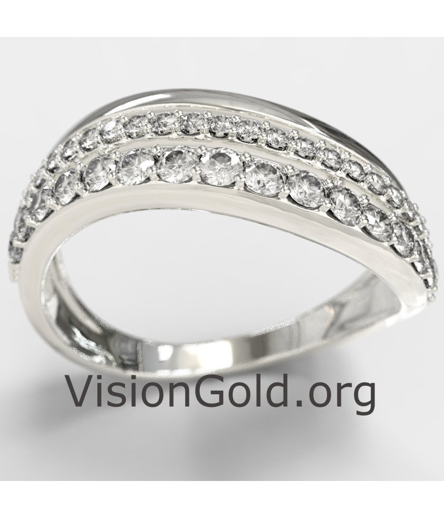 Элегантное кольцо с несколькими полосками 1295L