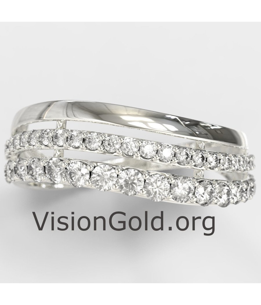 Элегантное кольцо с несколькими полосками 1295L