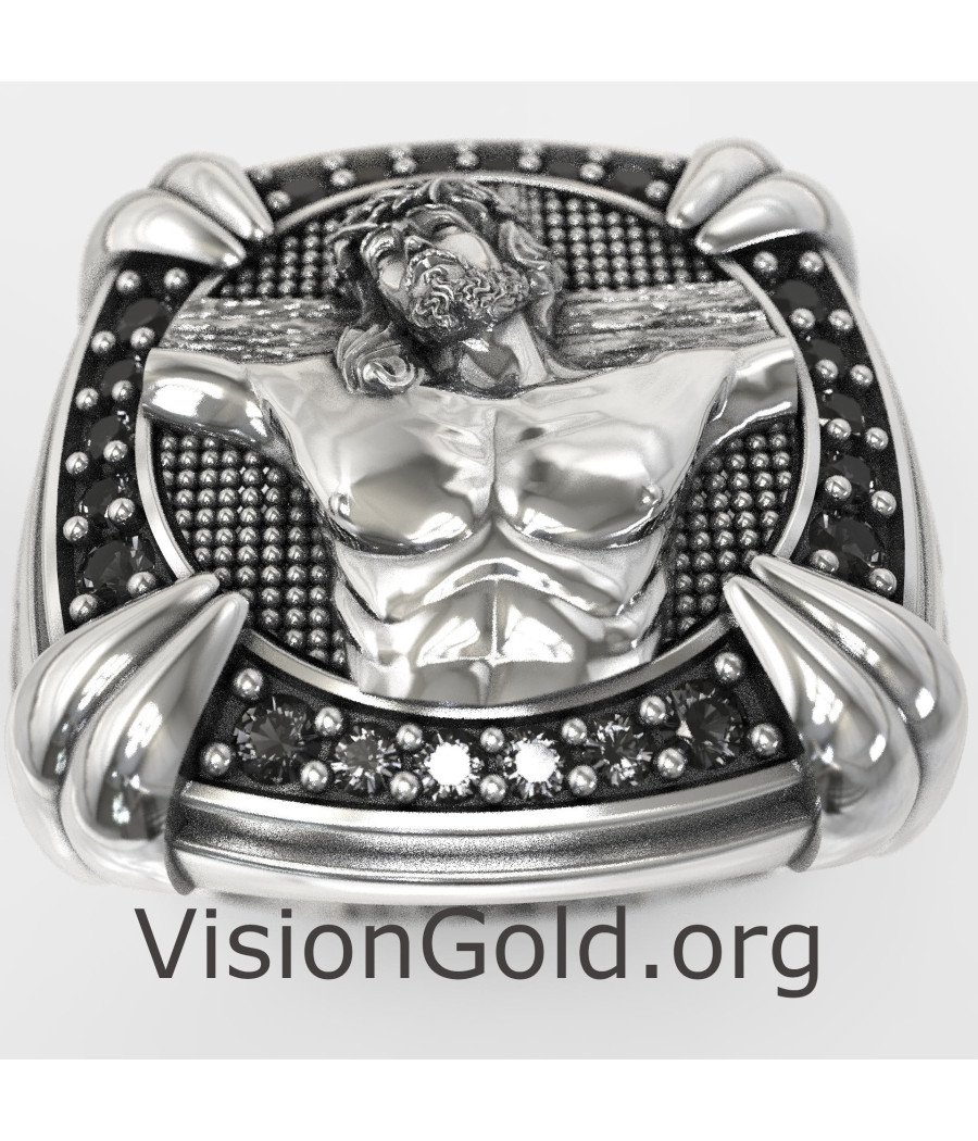 Unique Jesus Christ Signet Ring 0888