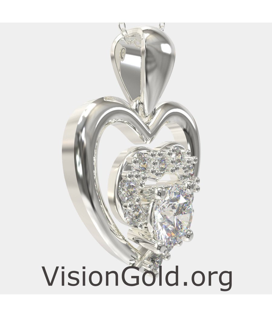 Ожерелье WhiteGold Love Heart 0560L