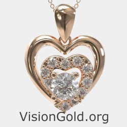 Romantic Heart Necklace Pendant 0560R