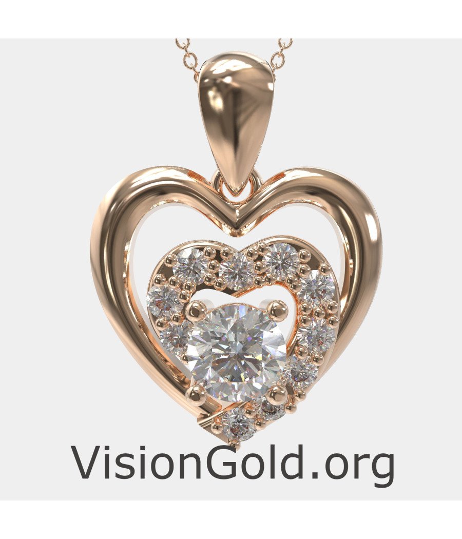 Romantic Heart Necklace Pendant 0560R