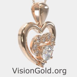 Romantic Heart Necklace Pendant 0560R