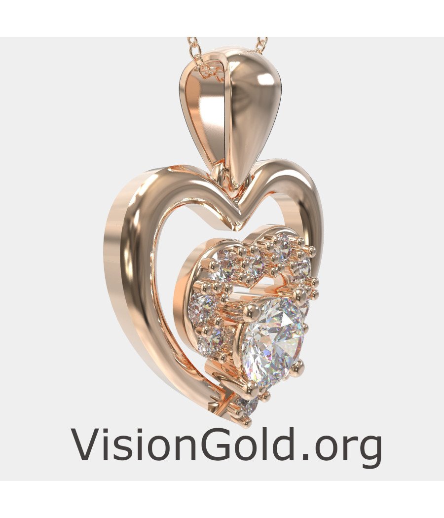 Romantic Heart Necklace Pendant 0560R