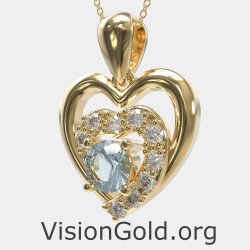 Χρυσό Κολιέ Διπλή Καρδιά 0560KA