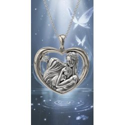 Lovely Heart Mother and Child Pendant 0863L