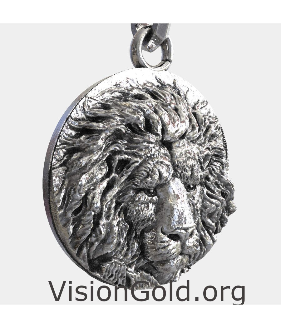 Men's Lion Pendant Necklace 0437