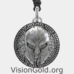 Spartan Shield Mens Pendant - Molon labe 0441