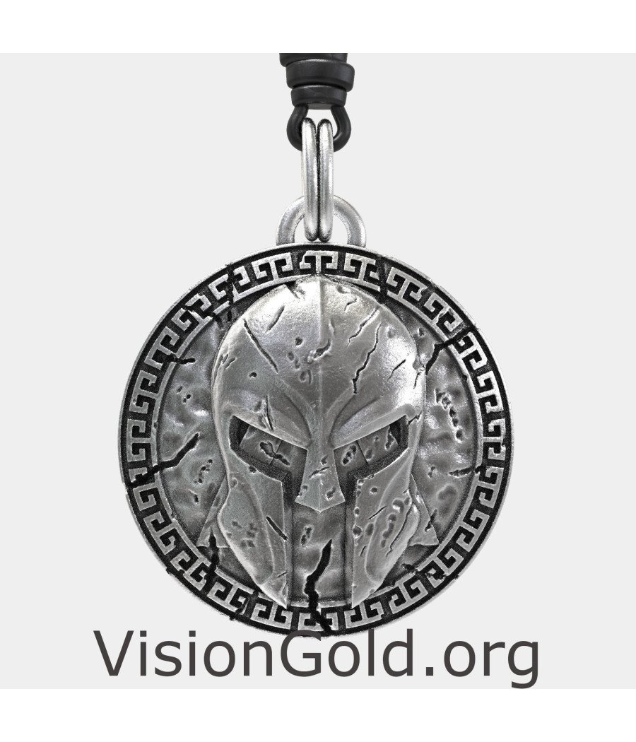 Spartan Shield Mens Pendant - Molon labe 0441