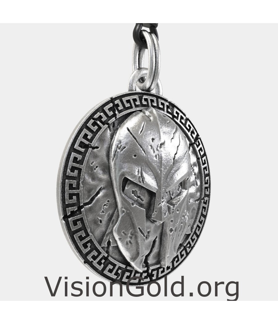 Spartan Shield Mens Pendant - Molon labe 0441