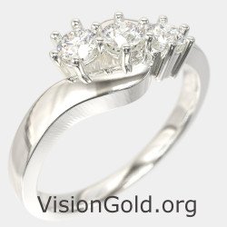 Luxury Trilogy Engagement Ring 0098L
