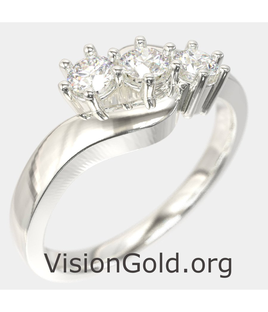 Luxury Trilogy Engagement Ring 0098L