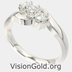 Luxury Trilogy Engagement Ring 0098L